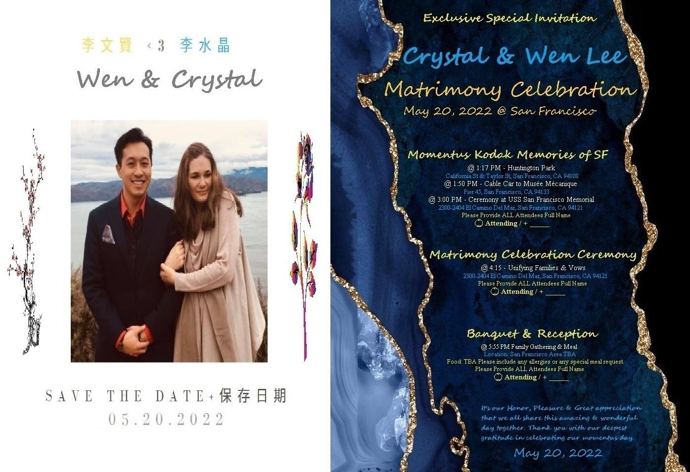 The Wedding Website of Crystal Banks and Wen Lee