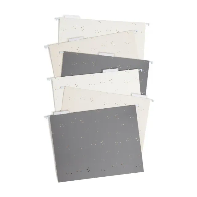 U Brands 6ct Hanging File Folders Simple Speckle: Office Supplies Organizer, Multicolored, 150 Sheet Capacity