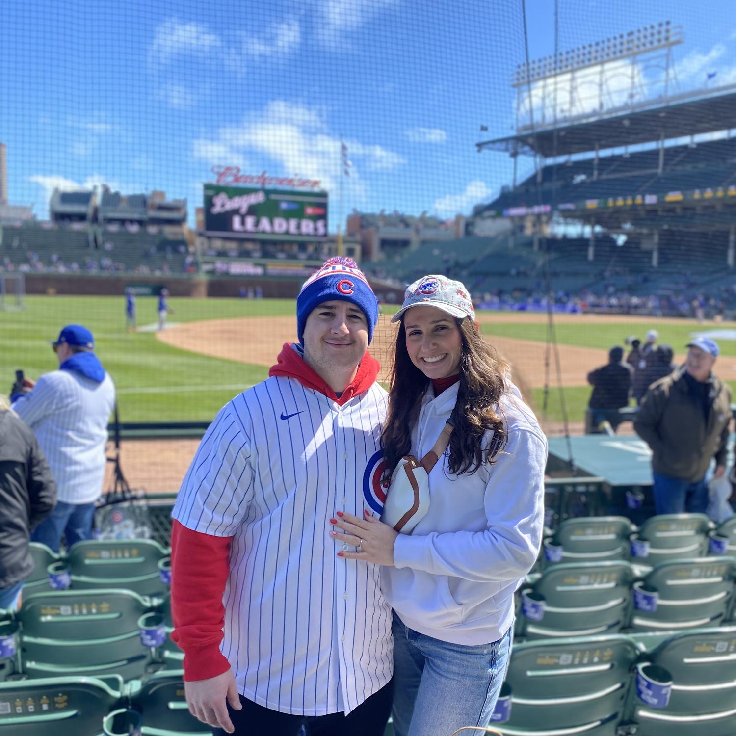 Our first Cubs game together.