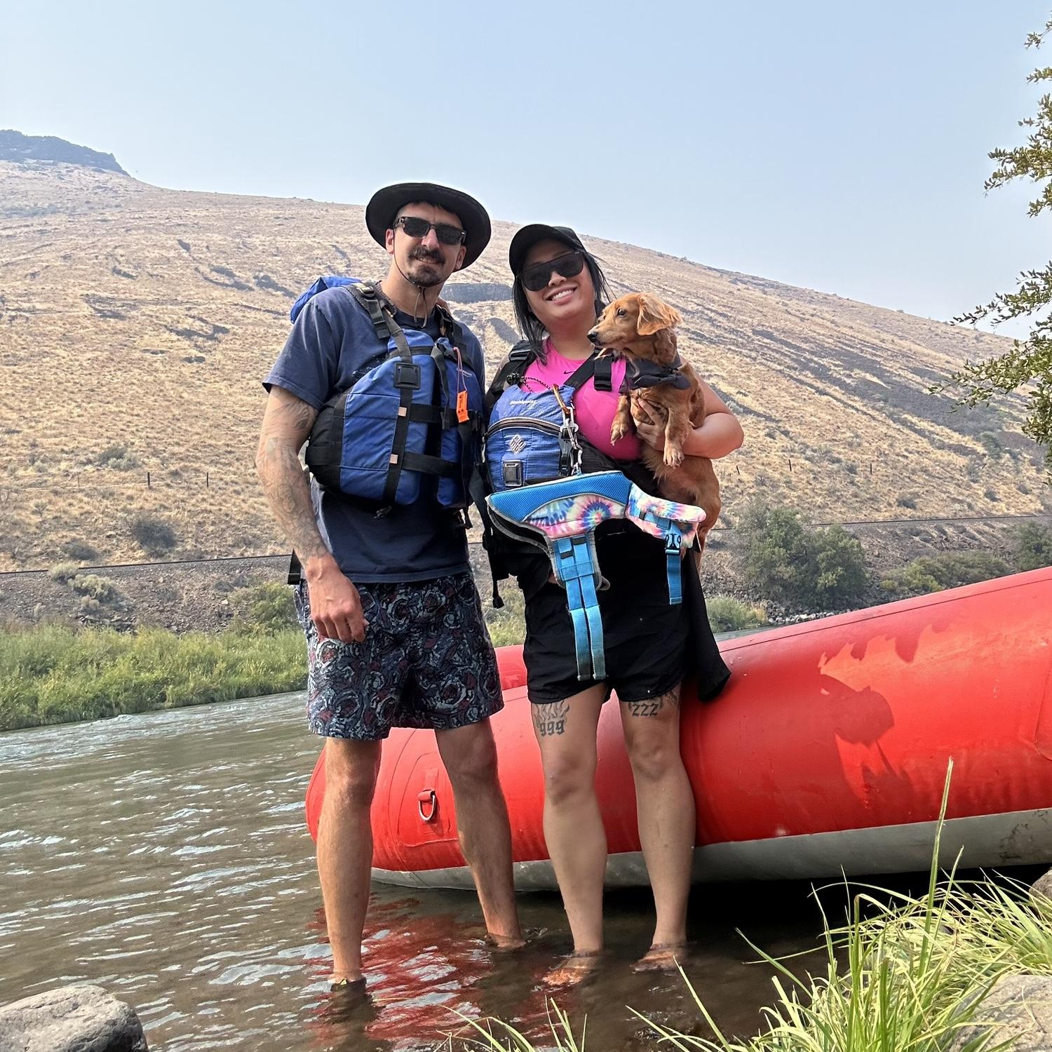 First time going water rafting in, Bend, OR. Fun Fact: This was the last trip solo with Penny, before we pick up her brother Bruno.