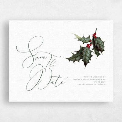 White Wedding Save the Date - Belvoir Stamp