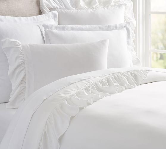 PB Tencel® Ruffle Duvet Cover