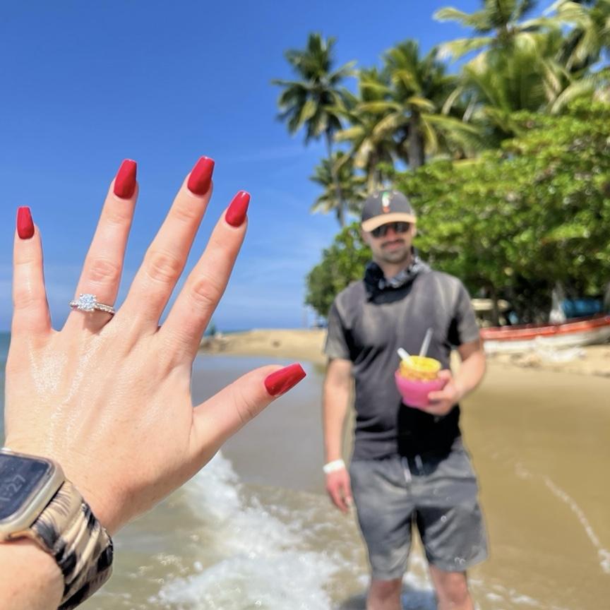 Quick beach break during our ATV experience in the DR