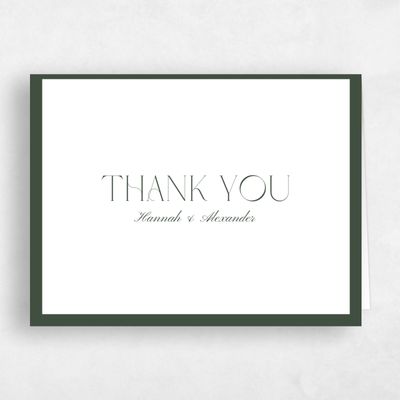 White Wedding Thank You - Jet Landscape