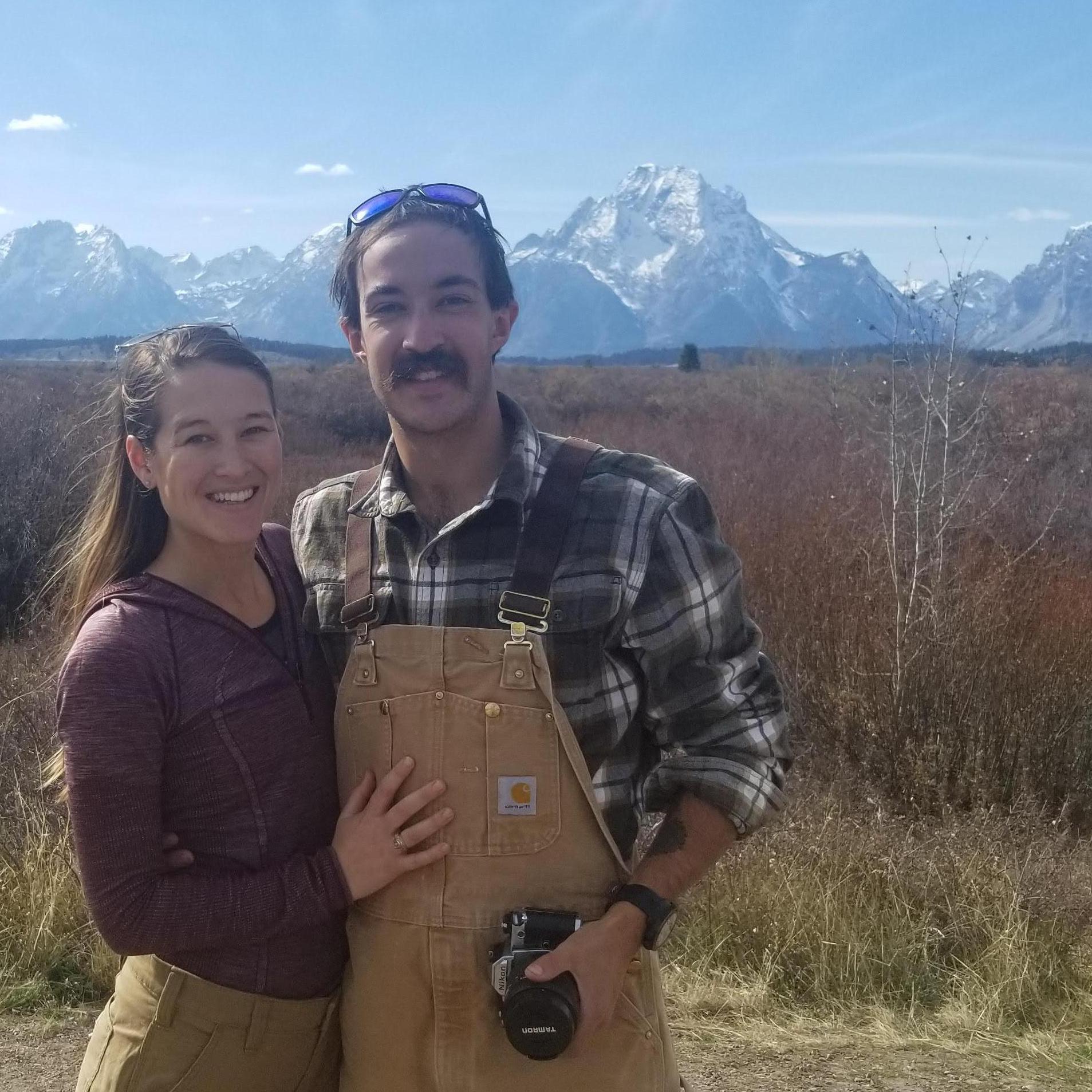 Grand Teton National Park in matching Carhartt's