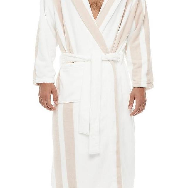 Alexander Del Rossa Men's Soft Plush Fleece Hooded Bathrobe, Full Length  Long Warm Lounge Robe with Hood