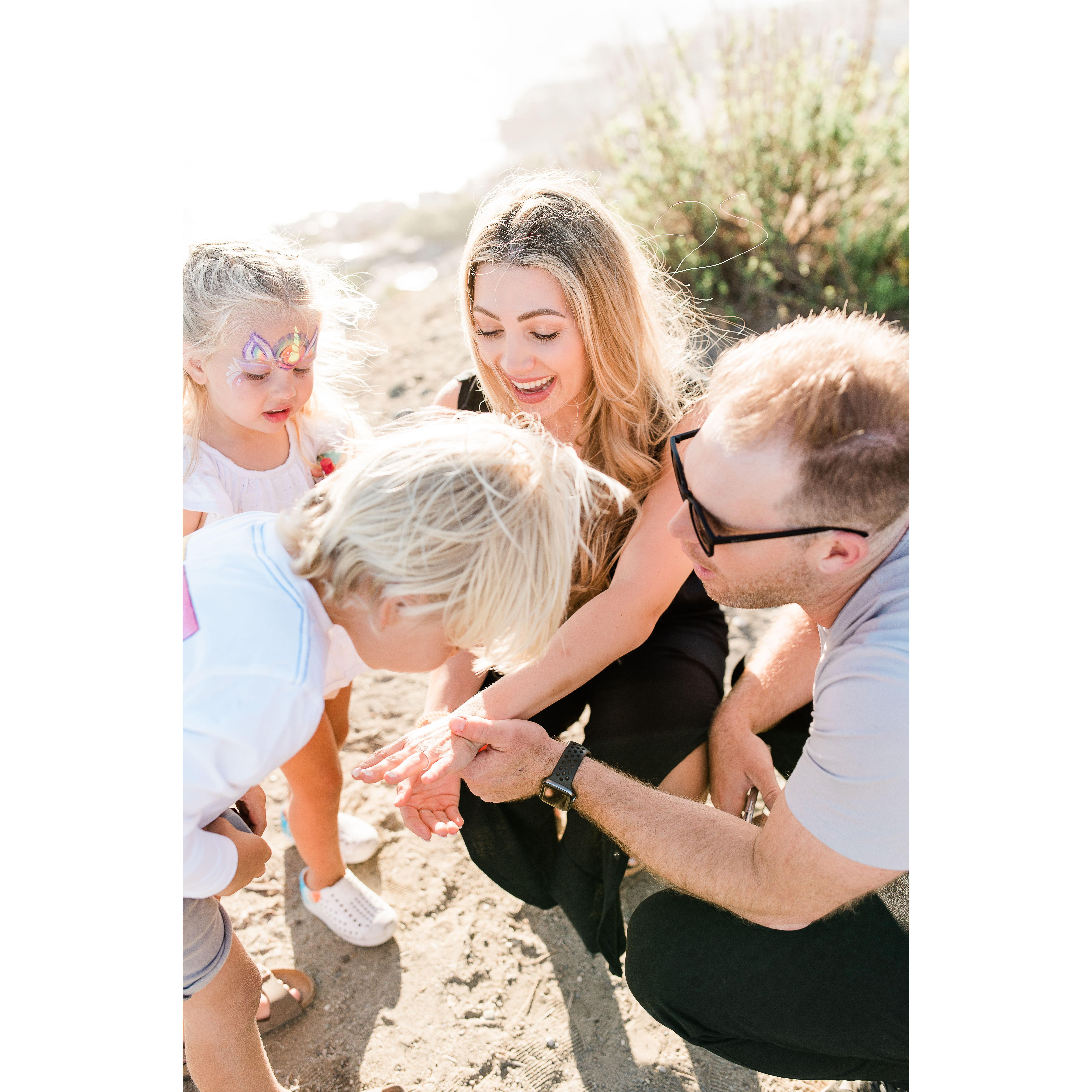 Showing Everly & Tristan my new ring!