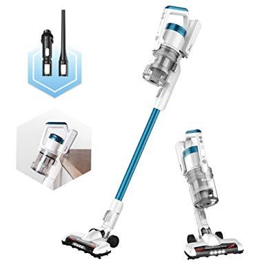 Eureka NEC180 RapidClean Pro Cordless Vacuum Cleaner,High Efficiency Powerful Digital Motor, Lithium Battery, LED Headlights, Handheld. Convenient Stick, Blue