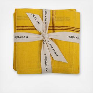 Yellow Found Dish Cloth, Set of 4
