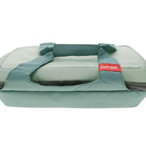 Pyrex 5-Quart Portable Sage Green Insulated Casserole Carrier for Hot or Cold Food