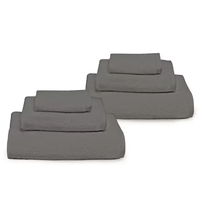Haven™ 6-Piece Organic Cotton Terry Bath Towel Set in Granite Grey