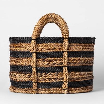 Black And Natural Striped Basket - Threshold™
