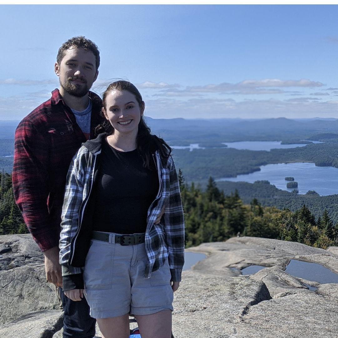 At the top of Ampersand Mountain