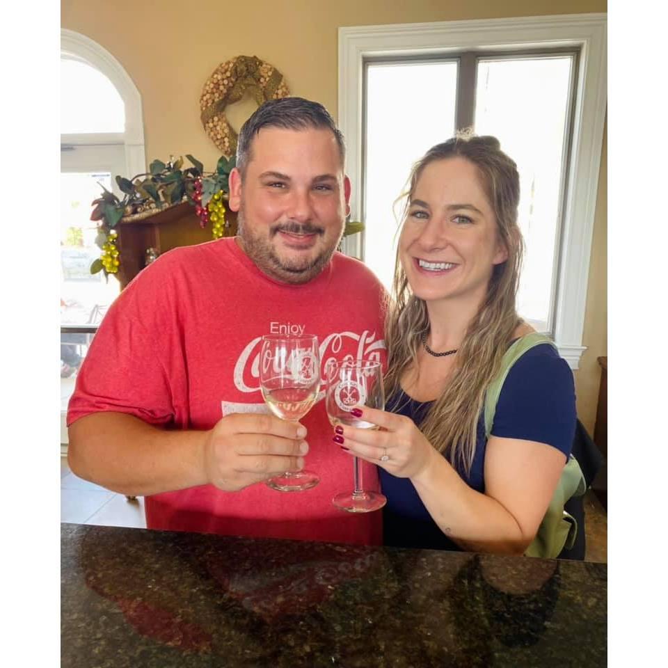 Engagement day & champagne toast!