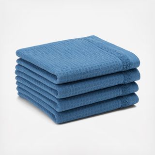 Basics Waffle Woven Terry Washcloth, Set of 4