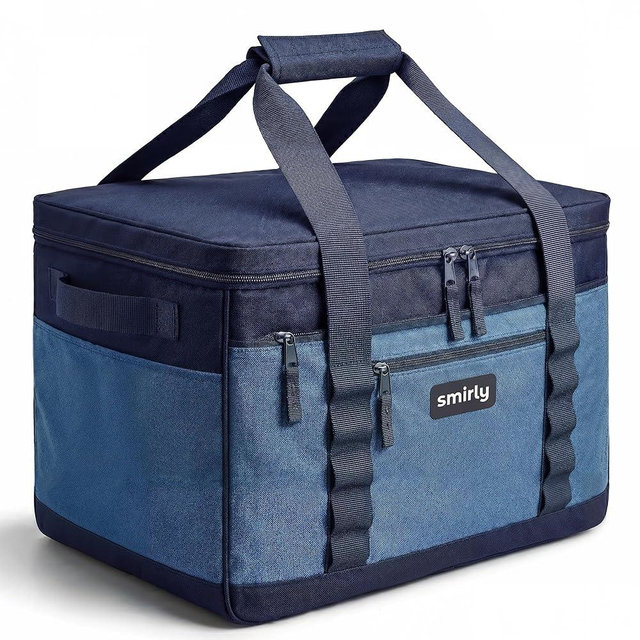 SMIRLY Cooler Bags Insulated – Collapsible Cooler, Portable Leakproof and Soft Sided - Large Foldable Ice Chest for Camping, Beach, Travel, Picnic, Car, Grocery