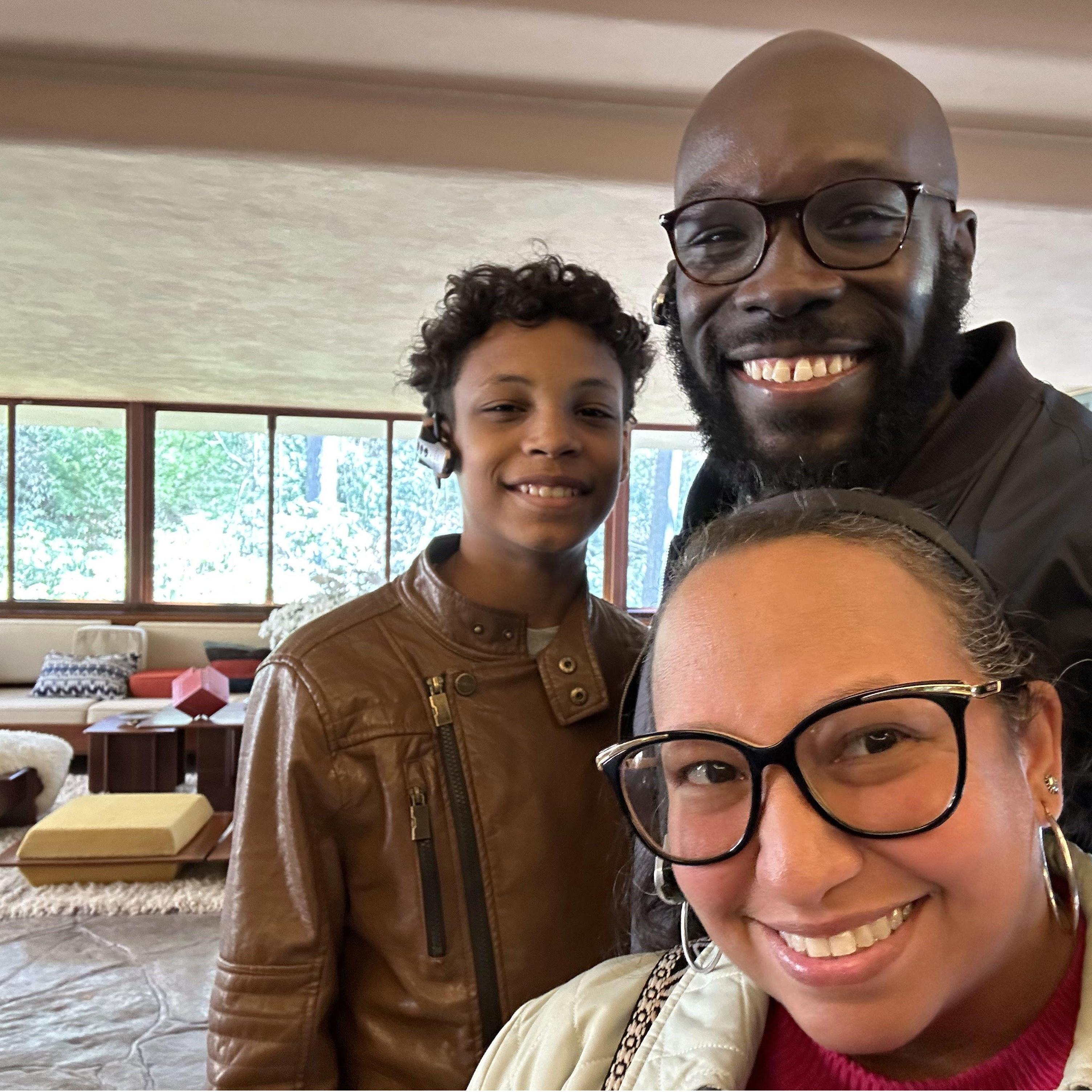 Monshell exposing us to a little culture at Fallingwater.