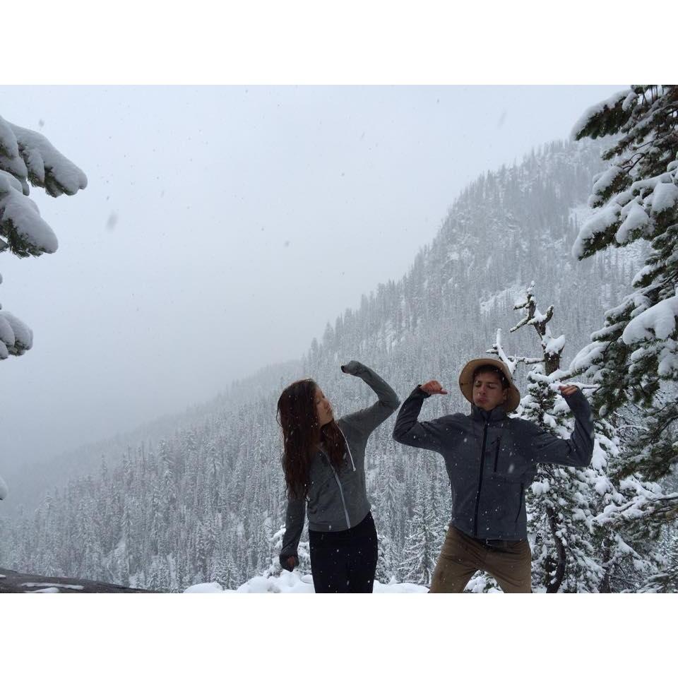 Thought we were going to meet up with Amber at the top of the mountain and camp, but ended up hiking to the top and back down (over 12 miles) in the same day.