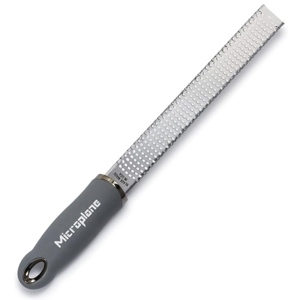 Microplane Premium Classic Series Parmesan Grater and Lemon Zester (Grey)