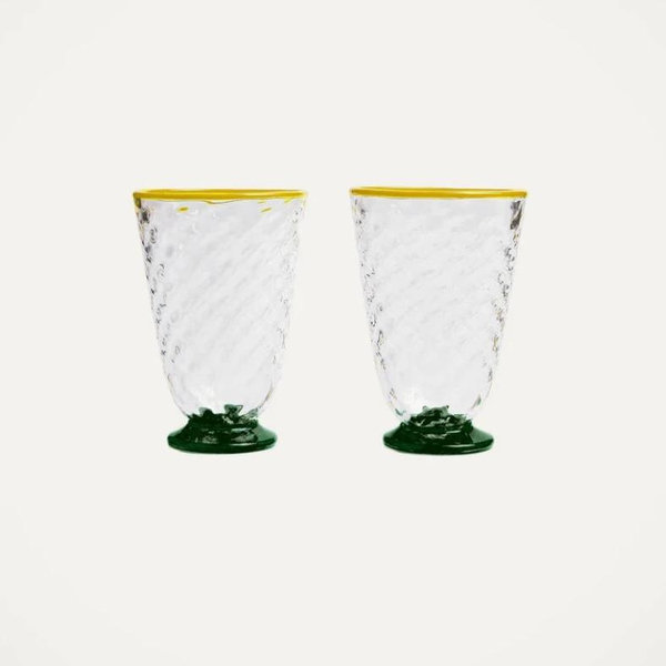 La DoubleJ - Quilted Glasses | Green (Set of 2 - $145 each)