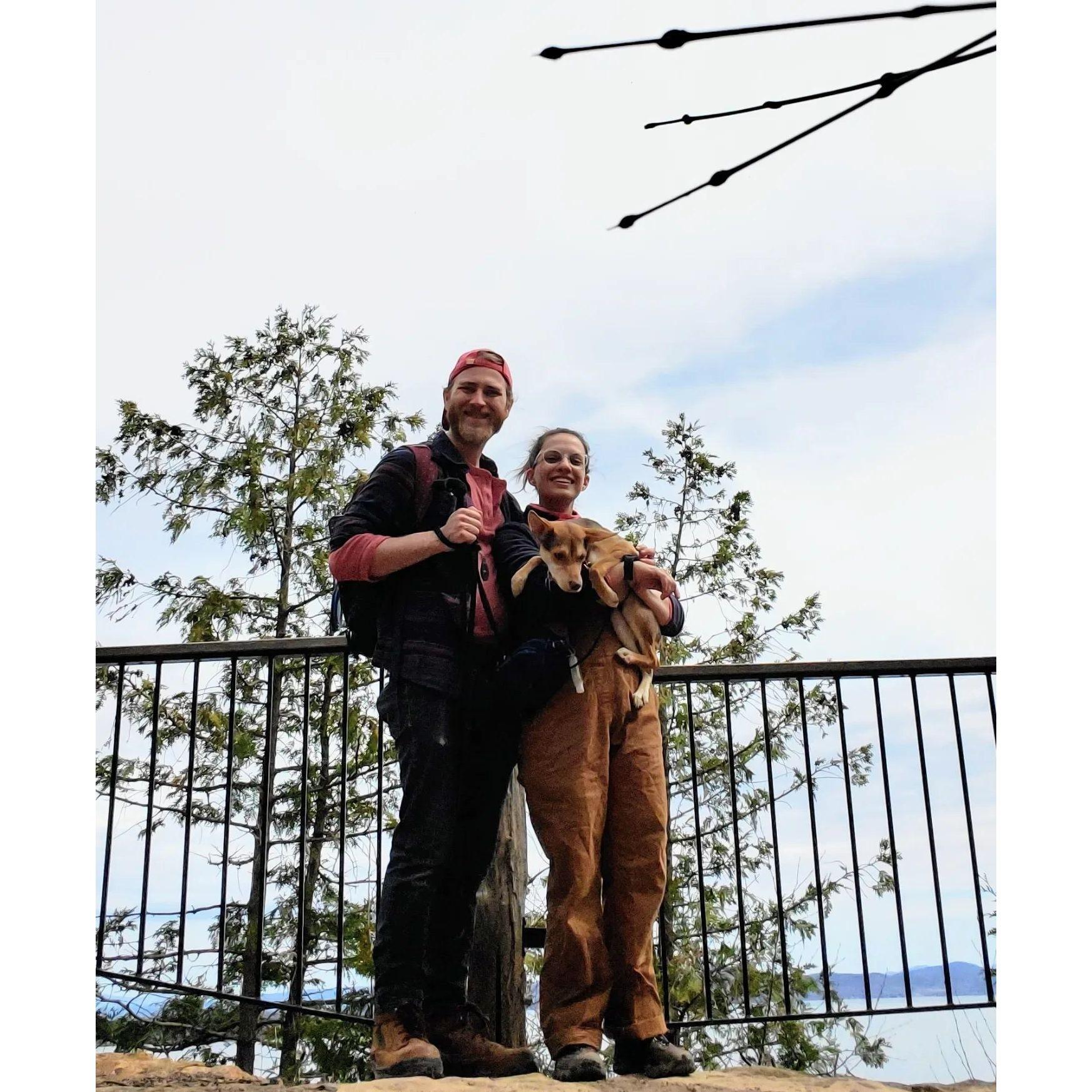 Hiking with Alfie for my birthday. (April 2023)