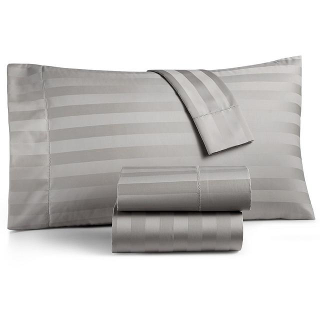 Charter Club Damask Stripe Queen 4-Pc Sheet Set, 550 Thread Count Pure Supima Cotton, Only at Macy's