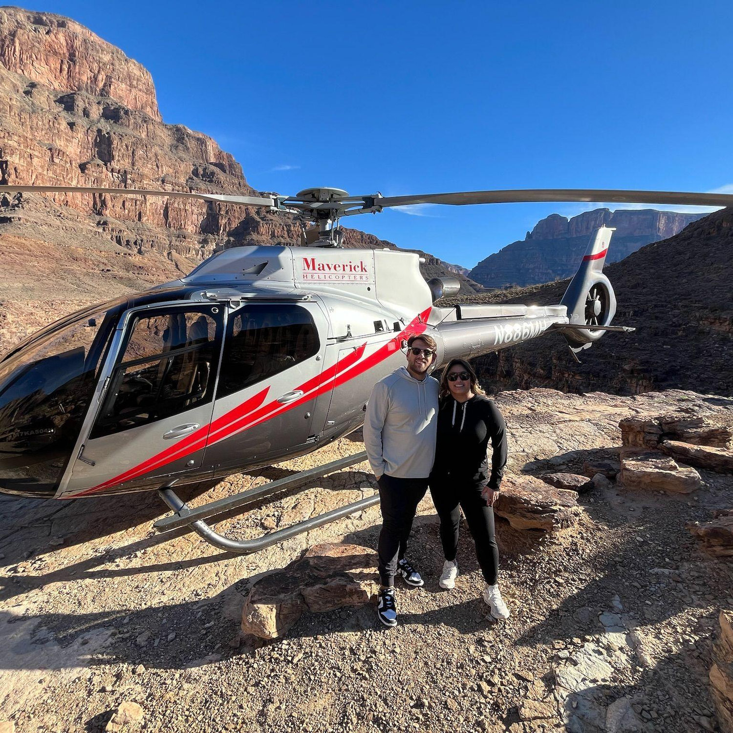 Helicopter ride from Las Vegas to the Grand Canyon, one of our bucket list items