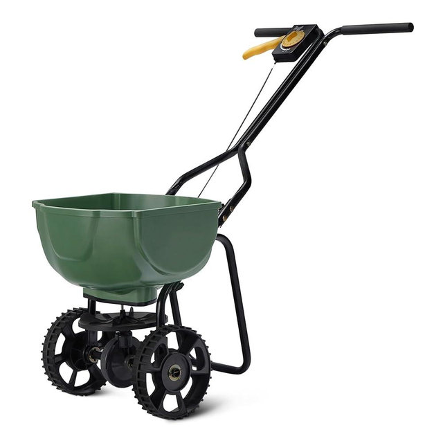 Amazon Basics Fertilizer Spreader for Lawn, 33 Pounds, 0.53 Cubic Feet, All Season, 1-Pack