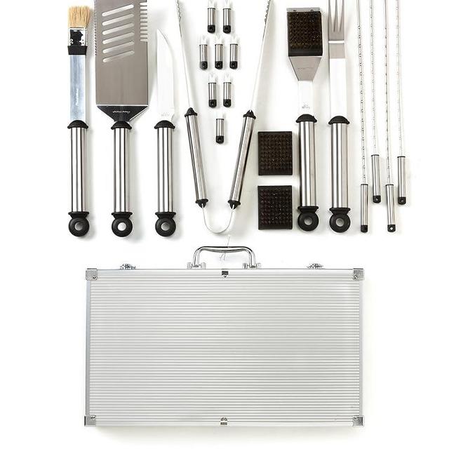 Picnic at Ascot 20 Piece Stainless Steel BBQ Barbecue Grill Tool Set with Aluminum Case