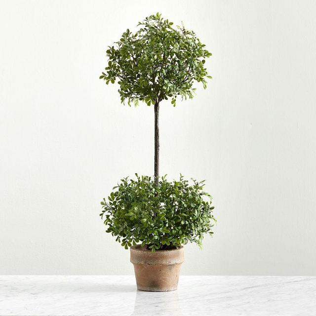 Faux Boxwood Topiary, 3', Green