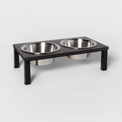 Airplane Flat Rivet Double Diner Dog Bowl - 4.2" - Boots & Barkley™