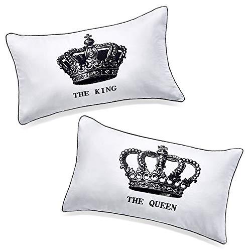 DasyFly His Hers King and Queen Couples Pillow Cases,Funny His and Hers gifts For Him,Annivesary Wedding Gifts For The Couple.Romantic Couples Gifts Idea For Christmas,Valentines Day