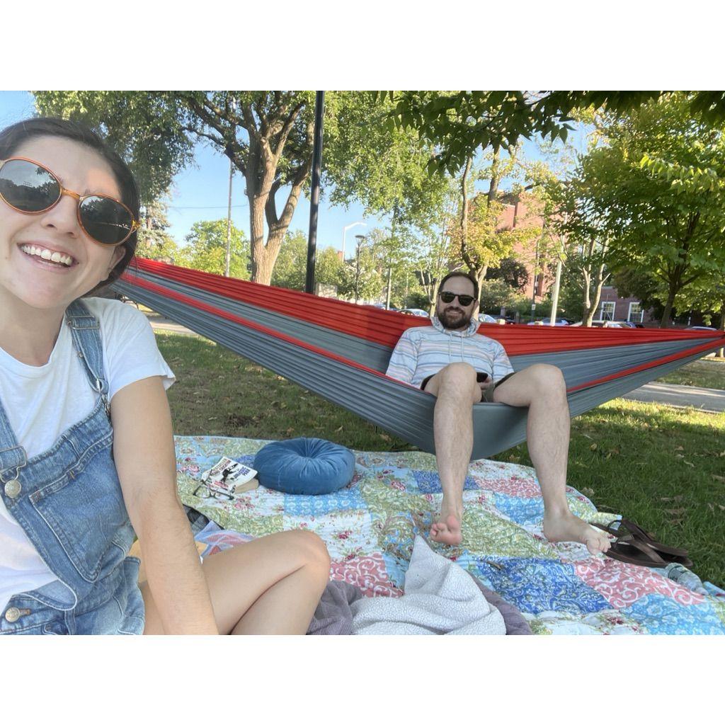 In the park where we got engaged! 2022