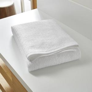 Ribbed White Bath Sheet