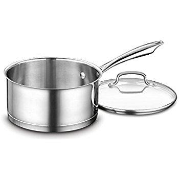 Cuisinart MCP193-18CH MultiClad Pro Stainless Steel 3 Qt Saucepan w/ Glass Cover