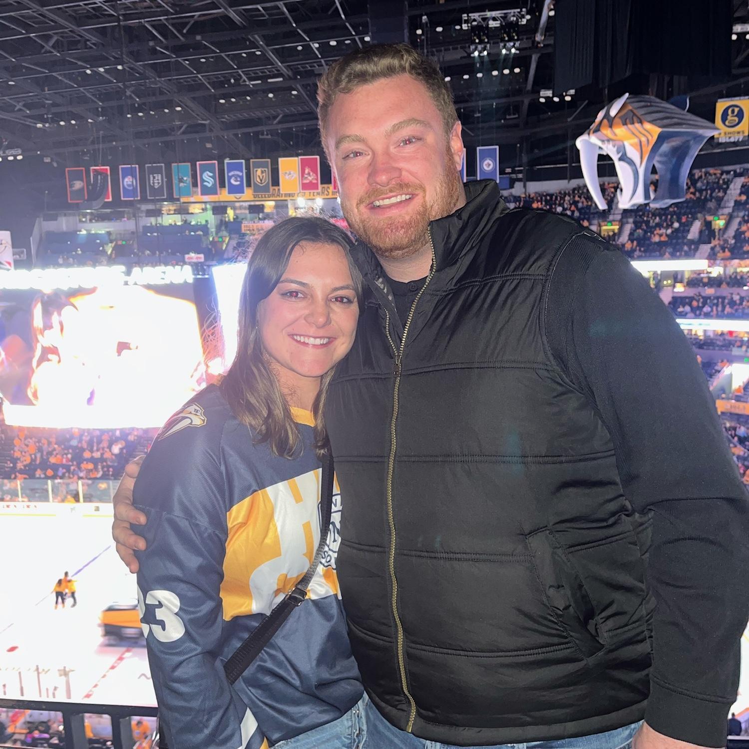 Date night at the Nashville Preds game
