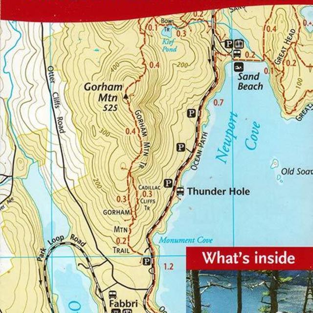 Acadia National Park Waterproof Trail Map, Maine