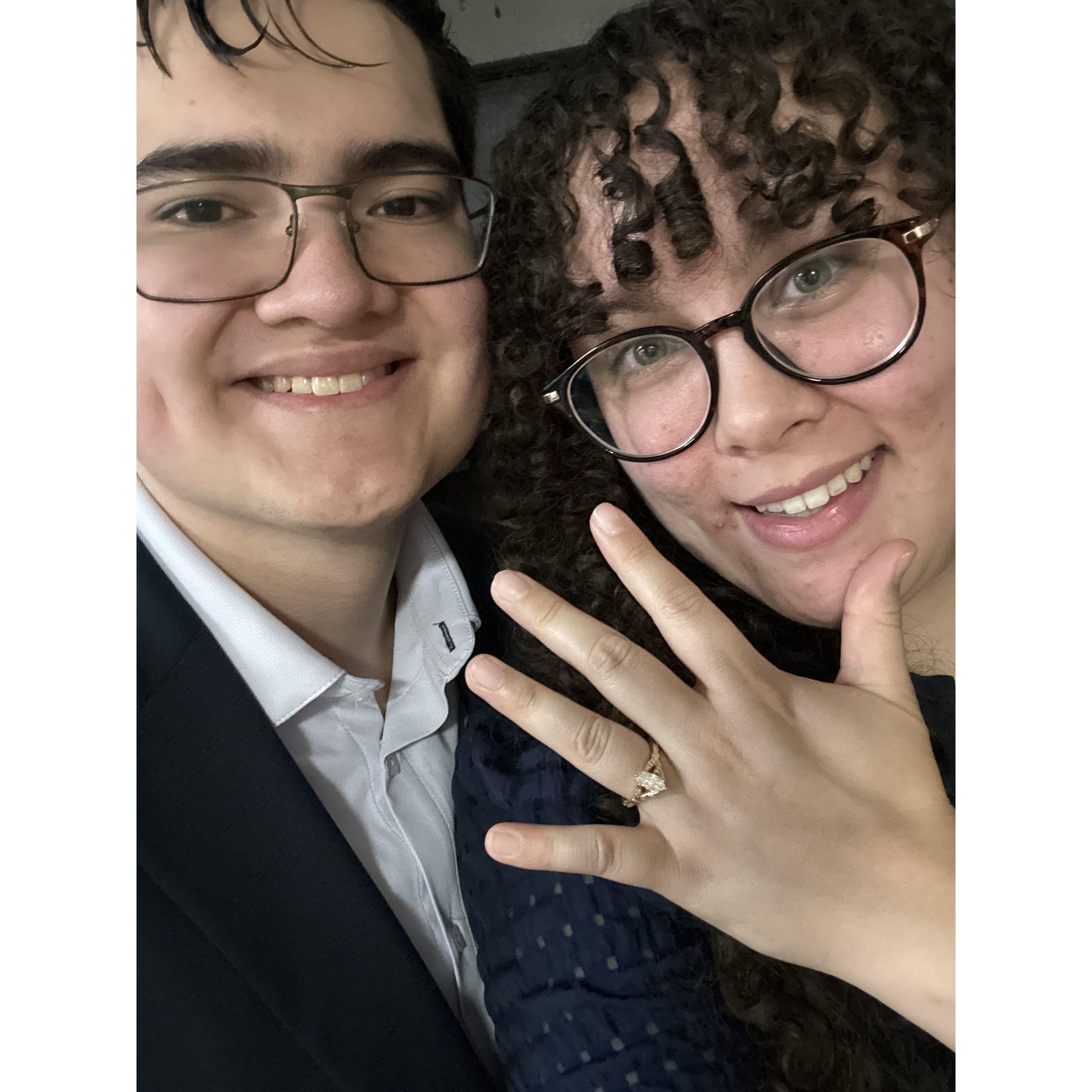 Snapped this pic right before telling all of our friends and family the great news!