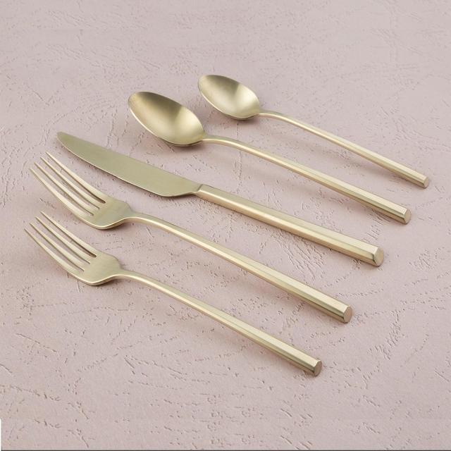 Champagne Satin 10-Piece Flatware Set