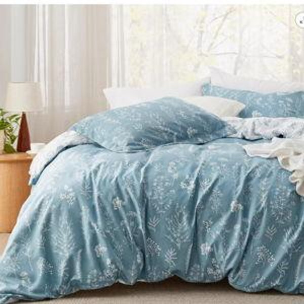 Bedsure | 2/3 Pcs Comforter Set Designed Plants Pattern Pattern Bedding Set