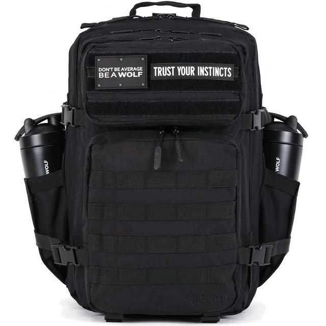 WOLFpak 45L Backpack (Alpha Black) Camping, Hiking, Gym Backpack