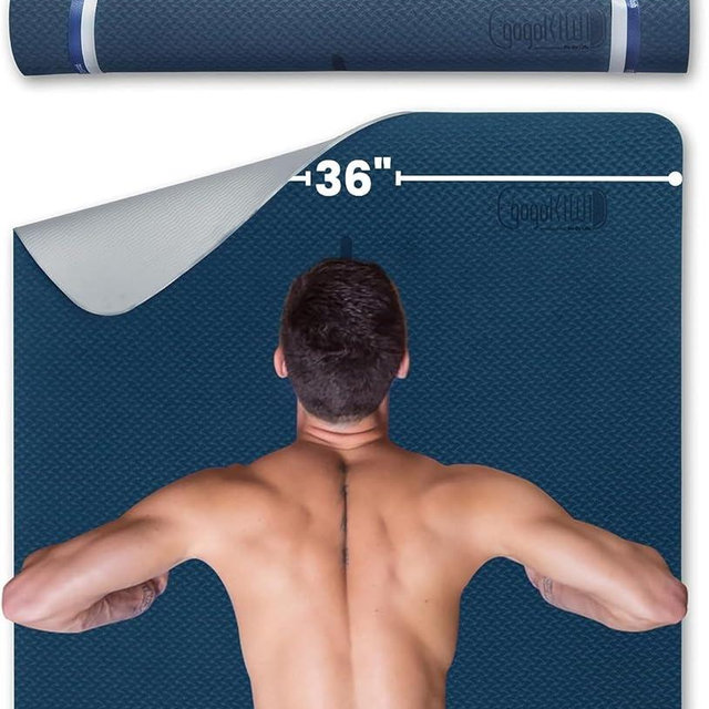 Gogokiwi Extra Wide Yoga Mat for Men Women (72"L x 36"W) Non Slip Fitness & Exercise Mat with Alignment Marks for Yoga, Pilates, Floor Workouts