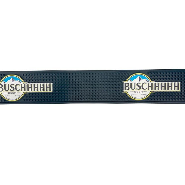 Bar Rail Mat Compatible with Busch Light Beer - Professional Drip Mat - Officially Licensed - 23.75 x 3.5 Inches