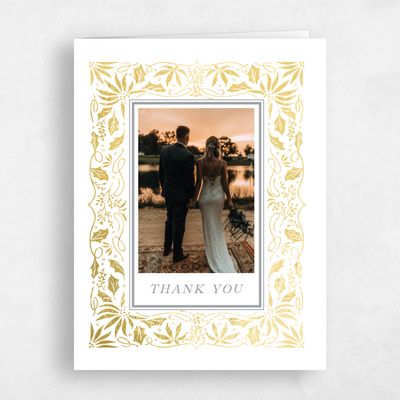 White Wedding Thank You - Onyx Photo Foil