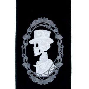 Haunted Mansion His Skeleton Halloween Hand Towel Kitchen and Bath Gothic Home Decor