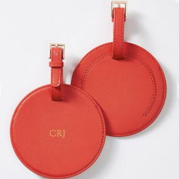 Fillmore Vegan Leather Circle Luggage Tag
