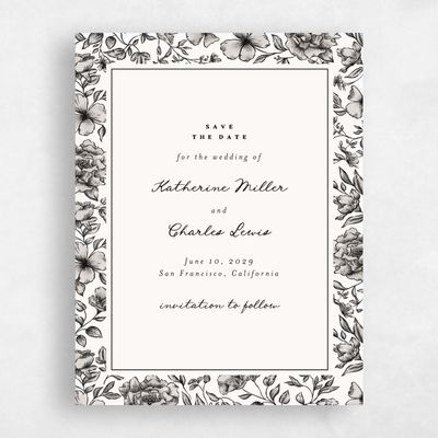 Beige Wedding Save the Date - Sogno Portrait