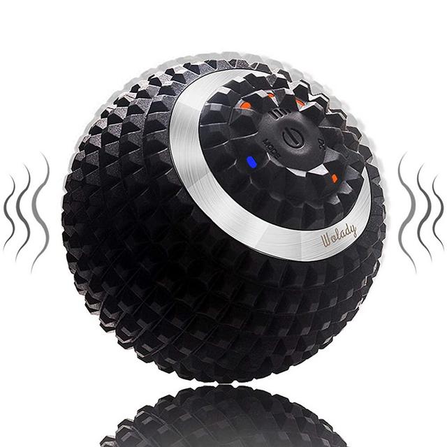 Vibrating Massage Ball Wolady 4-Speed High-Intensity Fitness Yoga Massage Roller, Relieving Muscle Tension Pain & Pressure Massaging Balls, Electric Rechargeable Washable Vibrating Massage Ball