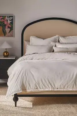 Taylor Organic Cotton Percale Embroidered Duvet​