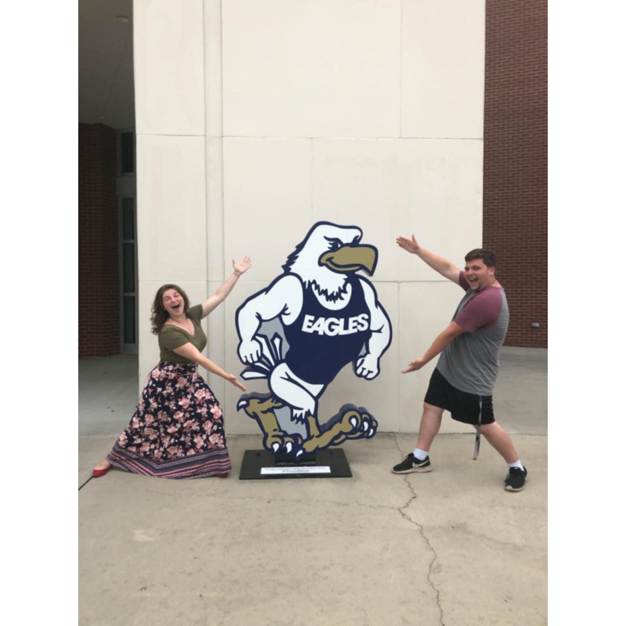 Brad drove 13 hours to visit Christina during her summer internship in Georgia.